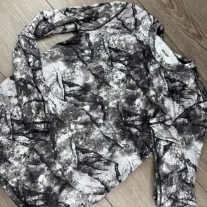 Pajar Mens Base Layer Long Sleeve Mountain Print Black White S